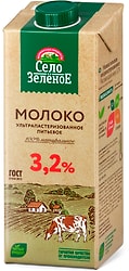 Молоко Село Зеленое ультрапастеризованное 3.2% 950мл