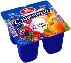Продукт йогуртный Гек Сливочный бриз Супер экстра Лесная ягода-Абрикос 7.5% 100г
