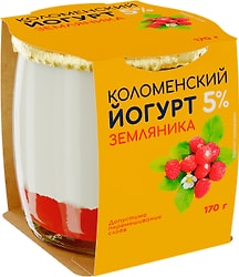 Йогурт Коломенский Земляника 5% 170г