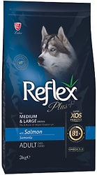 Сухой корм для собак Reflex Plus Medium Large Breed Adult для средних и крупных с лососем 3кг