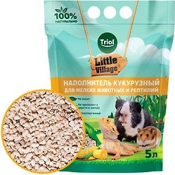 Наполнитель для туалета Triol Little Village кукурузный для мелких животных и рептилий 5л