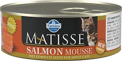 Влажный корм для кошек Farmina Matisse мусс с лососем 85г