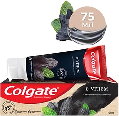 Зубная паста Colgate Naturals с натуральным углем и мятой отбеливающая с фторидом 75мл