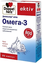 Витамины Doppelherz Актив Омега-3 80 капсул