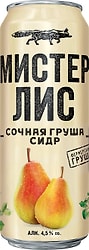 Сидр Mister Lis сочная груша 4.5% 0.43л