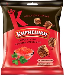 Сухарики Кириешки ржаные со вкусом красной икры 40г