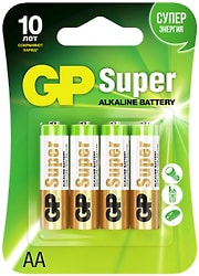 Батарейки GP Super 15A LR6 АА 4шт
