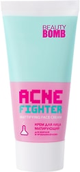 Крем для лица Beauty Bomb Mattifying Face Cream Acne Fighter матирующий лля жирной и проблемной кожи 40мл