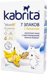 Каша Kabrita 7 злаков на козьем молоке с бананом 180г