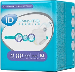 Подгузники-трусы для взрослых iD Pants Premium M 10шт