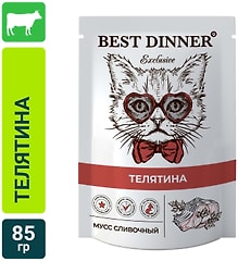 Корм для кошек Best Dinner Exclusive Мусс сливочный Телятина 85г