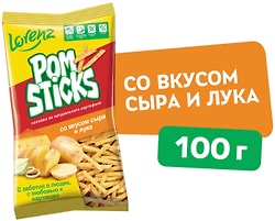 Чипсы Lorenz Pomsticks Соломкой со вкусом сыра и лука 100г