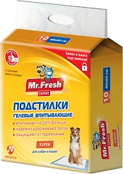 Подстилки для животных Mr.Fresh Expert Super гелевые впитывающие 40*60см 10шт