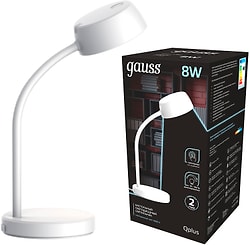 Светильник настольный Gauss Qplus GTL601 8W 600lm 4000K 170-265V белый диммируемый LED