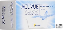 Контактные линзы Acuvue Oasys Hydraclear Plus Двухнедельные -9.5/14.3/8.4 24шт