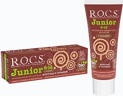 Зубная паста R.O.C.S. Junior Шоколад и карамель 74г
