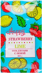 Соль для ванн с пеной Laboratory Katrin Happy Клубника и лайм 100г