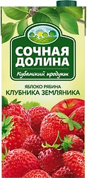 Напиток сокосодержащий Сочная Долина Яблоко-Рябина-Клубника-Земляника 1.93л