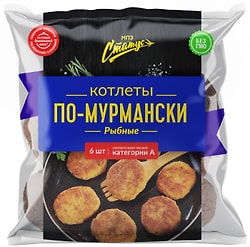Котлеты Статус По-Мурмански рыбные категории А 455г