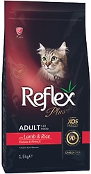 Сухой корм для кошек Reflex Plus Adult с ягненком и рисом 1.5кг