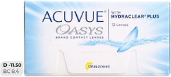 Контактные линзы Acuvue Oasys Hydraclear Plus Двухнедельные -11.5/14.3/8.4 12шт