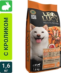 Сухой корм для собак Leo&Lucy с кроликом тыквой и биодобавками 1.6кг