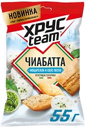 Сухарики Хрусteam Чиабатта Моцарелла и соус песто 55г