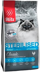 Сухой корм для кошек Blitz Classic Sterilised cat для стерилизованных с курицей 400г