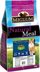Сухой корм для кошек Meglium Adult Говядина Курица Овощи 3кг