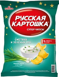 Чипсы Русская картошка Сметана и зеленый лук 80г