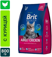 Сухой корм для кошек Brit Premium с курицей 0.8кг