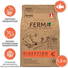 Сухой корм для собак Ferma Digestion для мелких и средних пород Белая рыба с картофелем 1.5кг