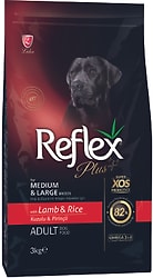 Сухой корм для собак Reflex Plus Medium Large Breed Adult для средних и крупных с ягненком и рисом 3кг