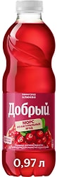 Морс Добрый сокосодержащий виноград клюква 970мл