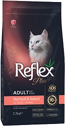 Сухой корм для кошек Reflex Plus Adult Hairball для выведения шерсти с лососем 1.5кг
