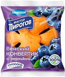 Конвертик Мастер Пирогов Венский с черникой 70г 