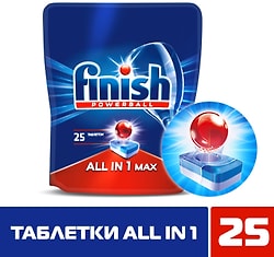 Таблетки для посудомоечных машин Finish All-in-1 Max 25шт