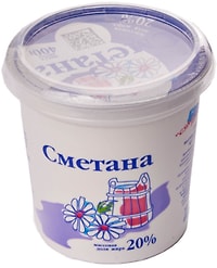 Сметана ЦарКа 20% 400г