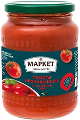 Томаты Маркет Перекресток неочищенные в томатном соке 670г