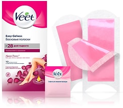 Полоски для депиляции Veet Suprem Essence восковые для ног и рук 10шт