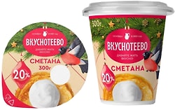 Сметана Вкуснотеево 20% 300г
