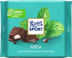 Шоколад Ritter Sport Темный Мята 100г