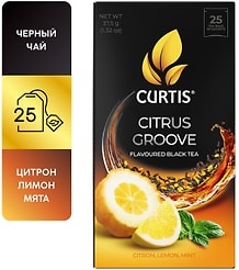 Чай черный Curtis Citrus Groove Лимон-Цитрон-Мята 25*1.5г