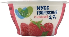 Мусс творожный Lactica с малиной 2.7% 115г