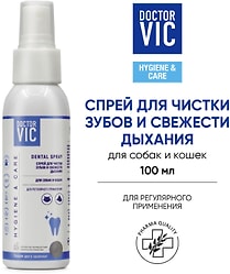 Спрей для кошек и собак Doctor VIC для чистки зубов 100мл