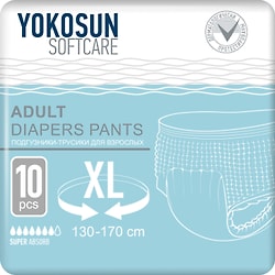 Подгузники-трусики для взрослых YokoSun Размер XL 10шт