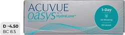 Контактные линзы Acuvue Oasys 1-Day with HydraLuxe Однодневные -4.50/14.3/8.5 30шт