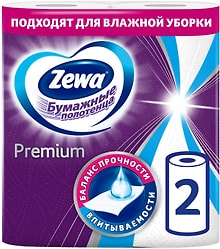 Бумажные полотенца Zewa Premium 2 рулона 2 слоя в ассортименте