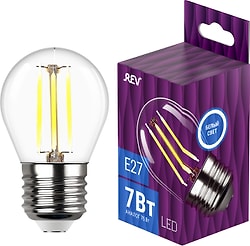 Лампа светодиодная REV Filament Белый свет E27 7Вт