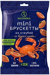 Мини брускетты Racionika из отрубей Краб 100г